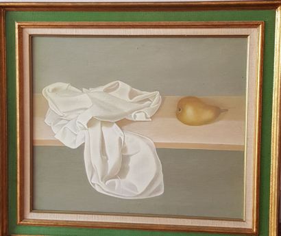null Jacinto LUIS (born in 1945)

Still life with white sheet and pear

Oil on canvas...
