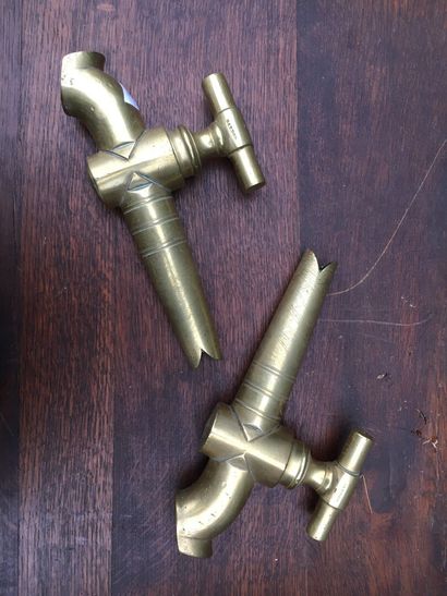 Pair of gilt bronze taps, 19th century

Marked...