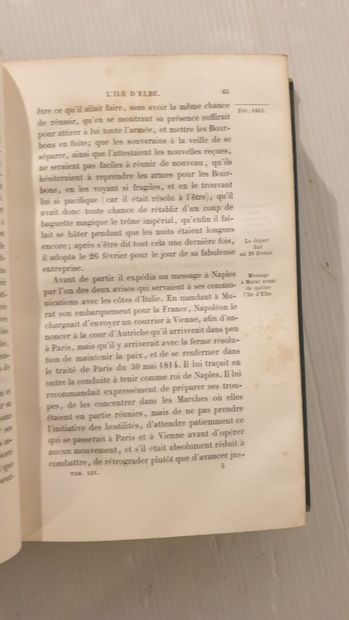 null Lot of books including Thiers, Histoire du Consulat et de l'Empire. In Paris,...