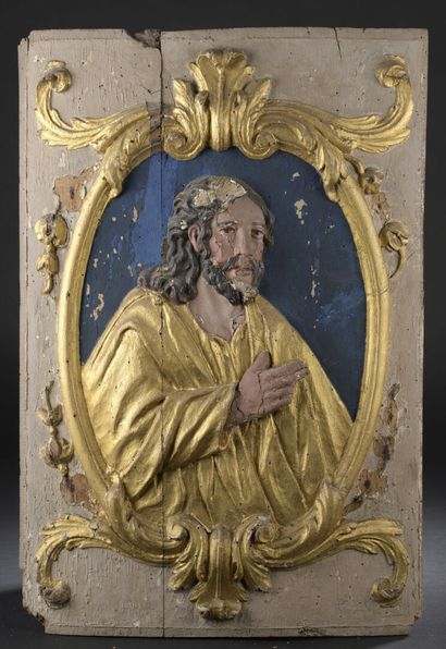 null French school around 1700

The Virgin and Christ in three-quarter bust in medallions

Panels...