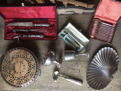 Lot of silver, silver plated and pewter utensils...