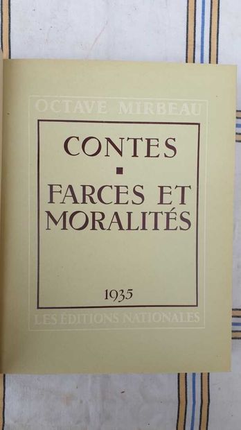 null MIRBEAU (Octave). Contes de la Chaumière, Théâtre, Dingo, La 628-E8, L'abbé...