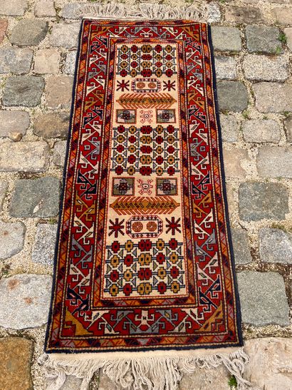 CAUCASUS, XXth century 
Two carpets in wool...