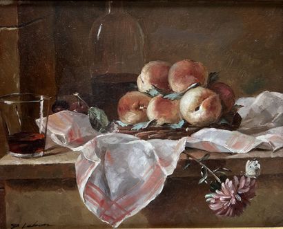 null LEBON, French school of the XXth century 

Still life 

Oil on canvas

Signed...