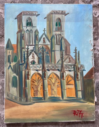 null French school of the XXth century

Our Lady of Semur en Auxois

Oil on canvas

Monogrammed...