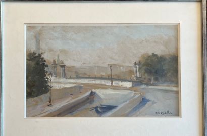 null Pierre Marie RUDELLE (1932 - 2015)

View of the Alexandre III Bridge

Gouache...