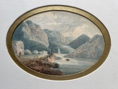 null Italian school of the XIXth century

Lake and mountain landscapes

Pair of oval...