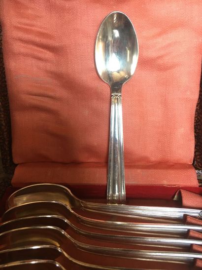 null Lot of silver, silver plated and pewter utensils including : 

- A plate warmer...