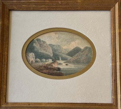 null Italian school of the XIXth century

Lake and mountain landscapes

Pair of oval...