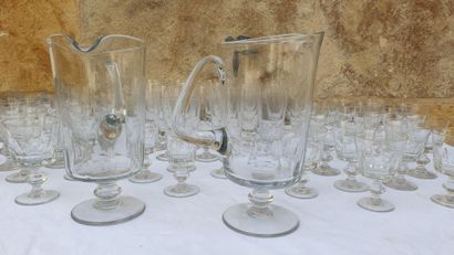  Part of service of glasses 1930 with round...
