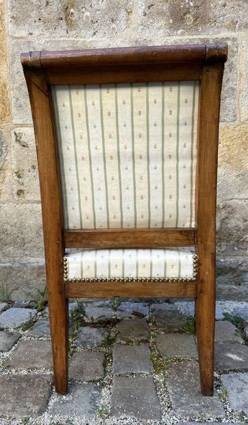 null Directoire armchair in natural wood

With reversed back 

H. 84, L. 43, P. 40...