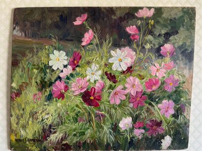 null Andrée CHAMERON (1894 - 1985)

Flowers in a garden

Oil on veiled panel 

Signed...