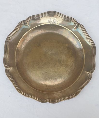 Silver dish with five contours. Paris 1752/1753....