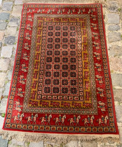 PERSIA, 20th century 
Woolen carpet with...