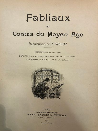 null [ROBIDA (Albert). Fabliaux et contes du Moyen Age. Paris, Henri Laurens, Editor,...
