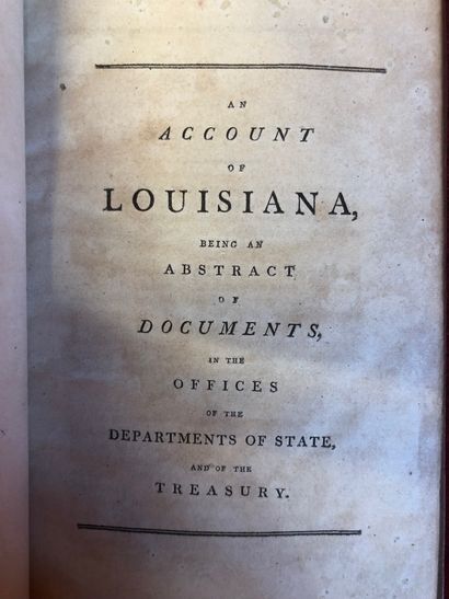 [AMÉRIQUE / LOUISIANE]. An Account of Louisiana,...