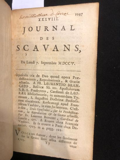 [BINDING WITH ARMS]. Journal des sçavans....