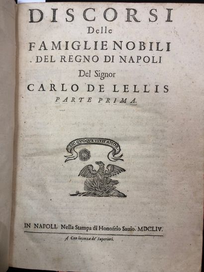 [ITALY / GENEALOGY & HERALDRY]. LELLIS (Carlo...