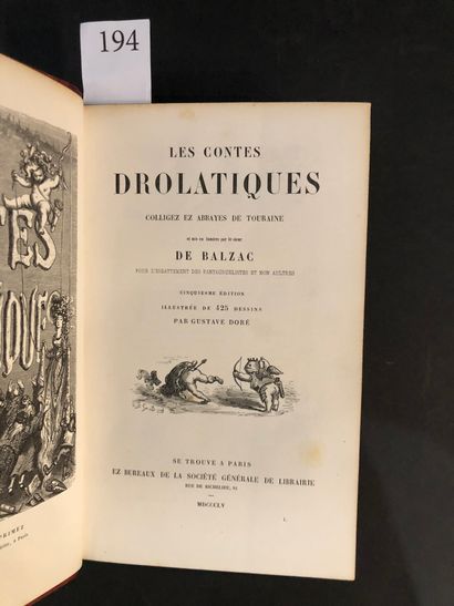 null BALZAC (Honoré de). Les Contes drolatiques colligez ez abbayes de Touraine et...