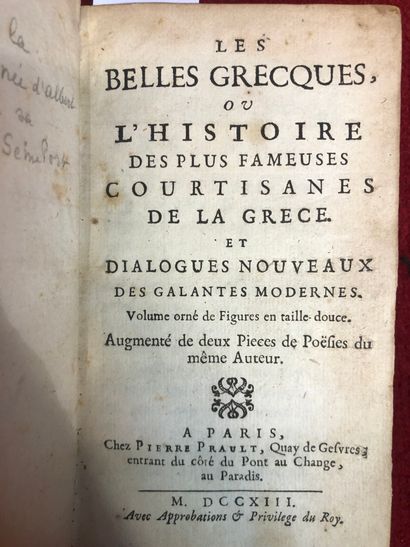 null [BÉDACIER (Catherine Durand-)]. Les Belles Grecques, or the History of the most...