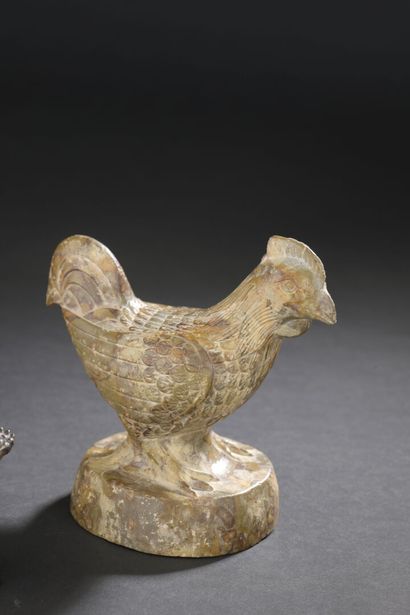 null Statuette de poule en pierre dure " puddingstone?" CHINE, début du XXe siècle

Représenté...