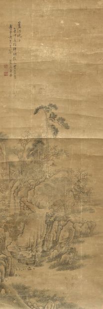 Ink scroll painting on paper 
CHINA 
Decorated...