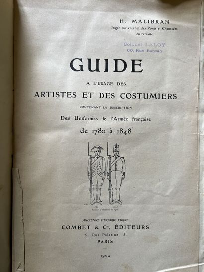 null Lot of 5 books, not collated, in the state: Les Drapeaux des régiments d'infanterie...