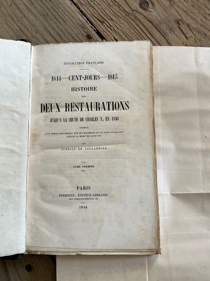 null 
Histoire des deux Restaurations par Achille de VAULABELLE, 1844. Tomes 1 à...