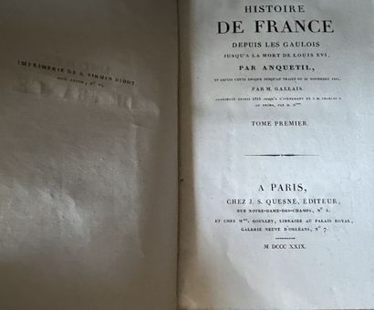 null ANQUETIL, History of France, 13 volumes, 1829. In-8.
