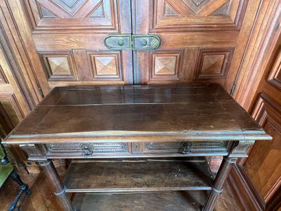 null Sideboard in molded and carved wood, late 19th century

The tray discovering...