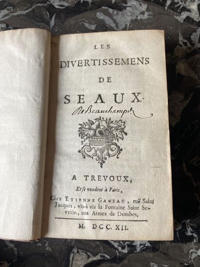 null "Les divertissements de Seaux » daté 1712 qui retrace les fêtes et amusements...