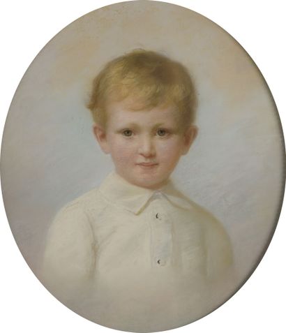 ECOLE FRANCAISE vers 1880. FRENCH SCHOOL circa 1880

Portrait of a young boy

Pastel.

51...