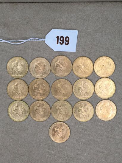 16 coins of 20 Francs gold, type Coq 1911



Specific...