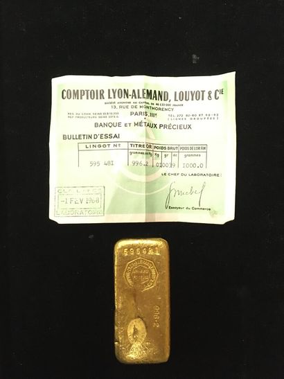 1 gold bar (996,2) n° 595481

With its certificate



Specific...
