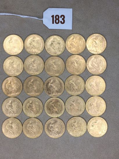 null 25 coins of 20 Francs gold, type Coq 1913



Specific fee of 8 % before tax...