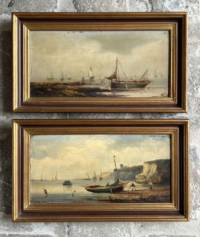 null Karl BEN, 19th century

Marines signed at the bottom 

Two panels

17,5 x 36...