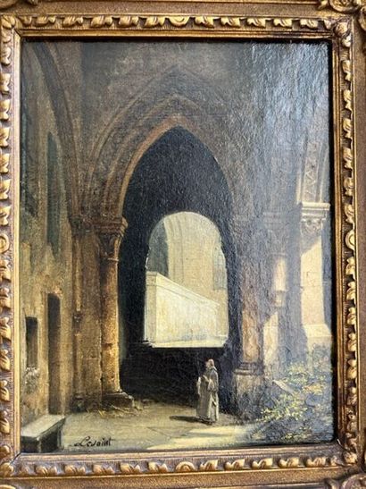 null CHARLES LOUIS LESAINT (1795- AFTER 1843)

Monk in a Gothic Church, circa 1825

Oil...
