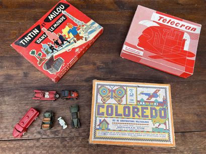 Four board games: Télécran, Coloredo, Tintin...