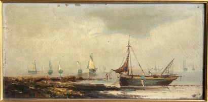 null Karl BEN, 19th century

Marines signed at the bottom 

Two panels

17,5 x 36...