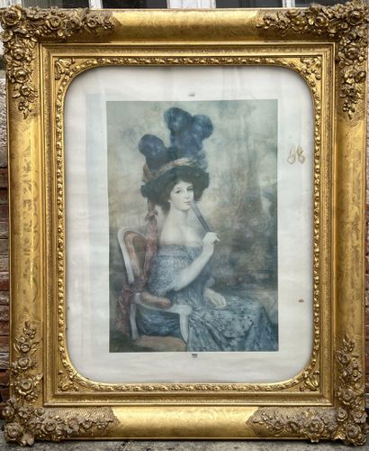 null MANNETTE of 11 framed pieces, etchings and colored lithographs (View of the...