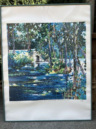 null Georges Hosotte (né en 1936)

L'étang bleu. 

Lithographie, épreuve d'artiste...