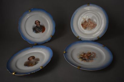 LIMOGES, 20th century

Suite of four plates...
