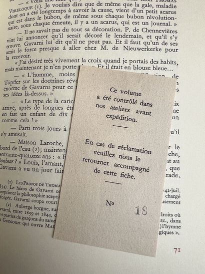 null Edmond et Jules de Goncourt 

22 volumes brochés à couverture rempliée sous...