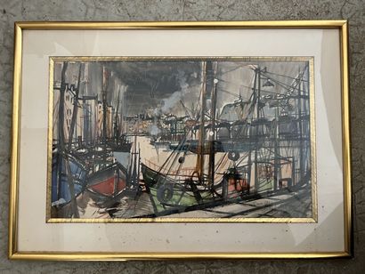 null Régis Bouvier de Cachard, (1929-2013)

View of the port of Honfleur ? 

Watercolor...