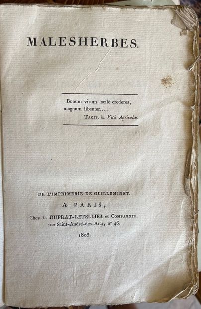 Trois ouvrages brochés, Trois ouvrages brochés, notice sur la vie de Talleyrand,...