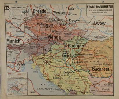 null VIDAL-LABLACHE

Carte des États danubiens.

Carte politique et économique, au...