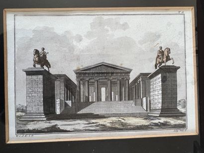 null Lot de quatre gravures néoclassiques, fin XVIIIe siècle

Palais, ruines, vases...