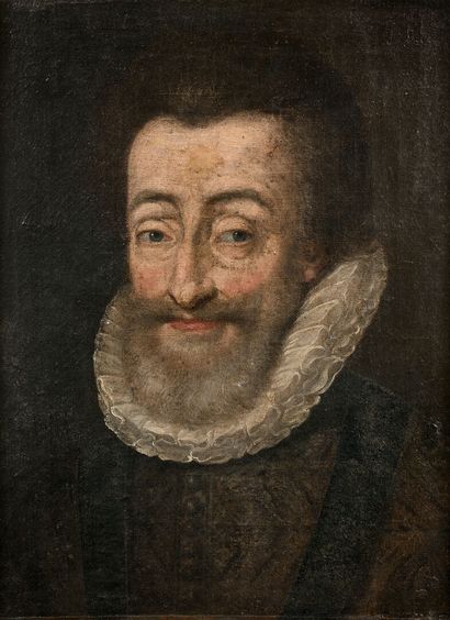 null École FRANÇAISE vers 1610, entourage de Jacob BUNEL

Portrait d'Henri IV

Toile...