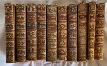 [Reliure]. LOT de 10 volumes reliures XVIIIe...