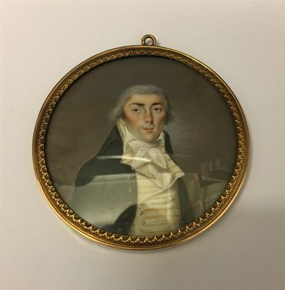 École française vers 1780 
Portrait d'homme...